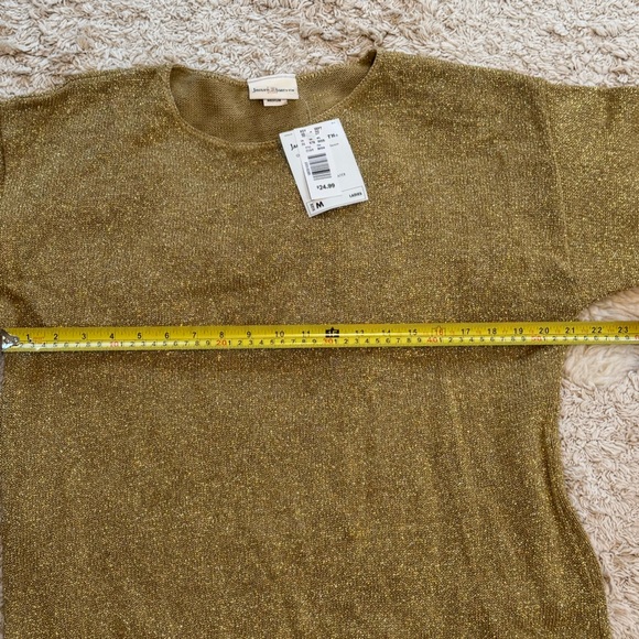 Jaclyn Smith vintage Gold Sequined Chiffon Layer Lagenlook Sweater vintage - Picture 8 of 8